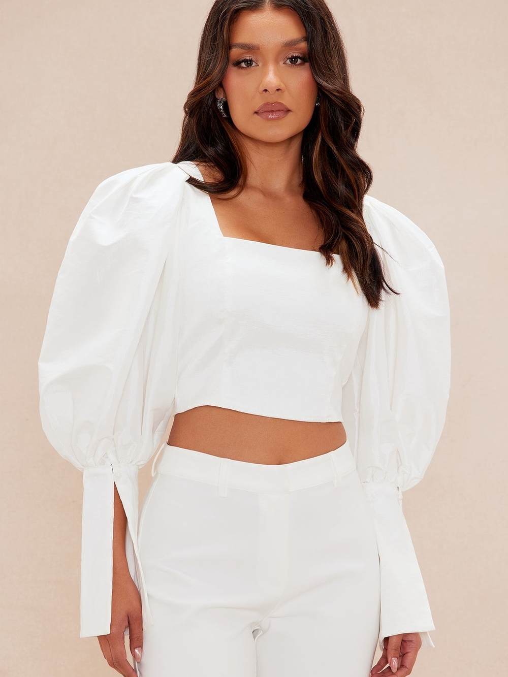 Sold Out Fashion Nova PATRICIA Puff Sleeve Blouse SZ LG